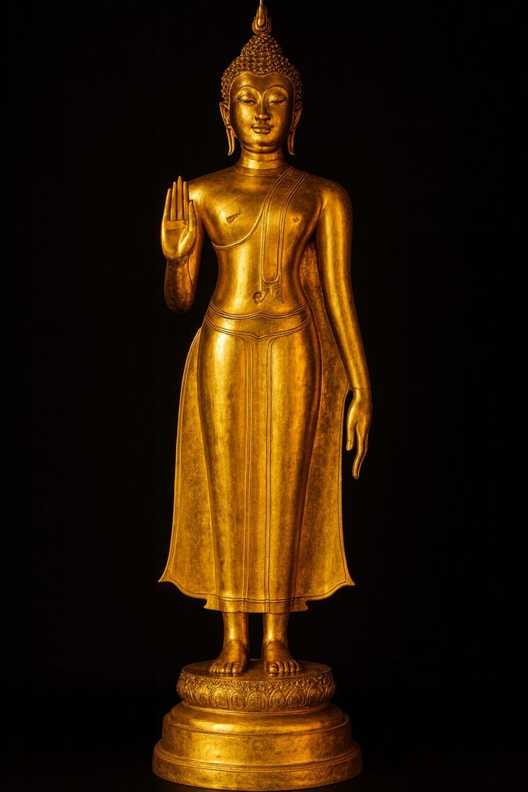 Mandagens Buddha – stående beroligende mudra