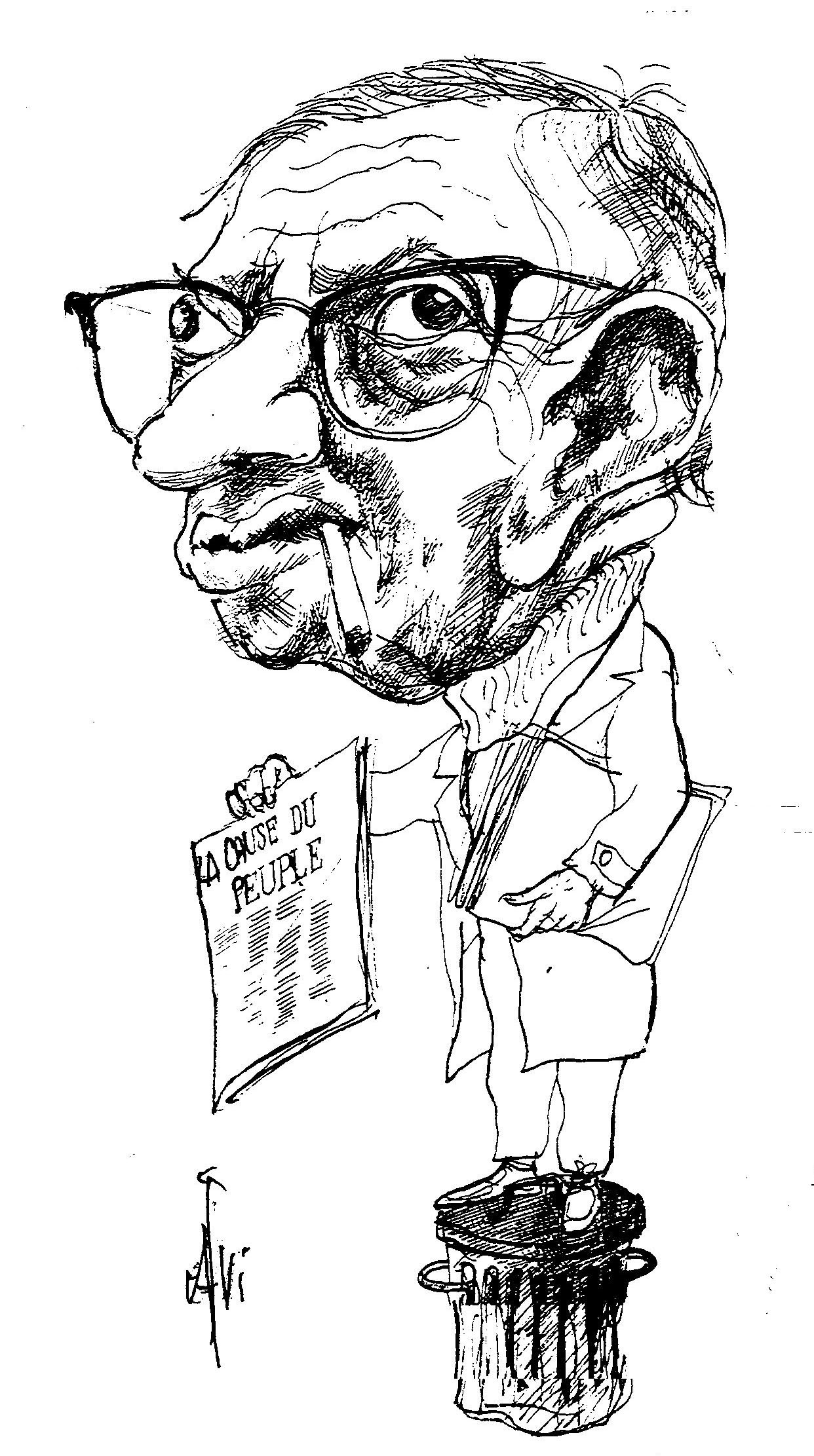 Jean-Paul Sartre – karikatur