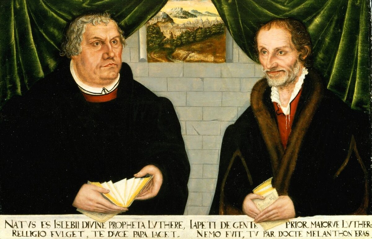 Dobbeltportræt af Martin Luther og Philip Melanchthon af Lucas Cranach den Yngre