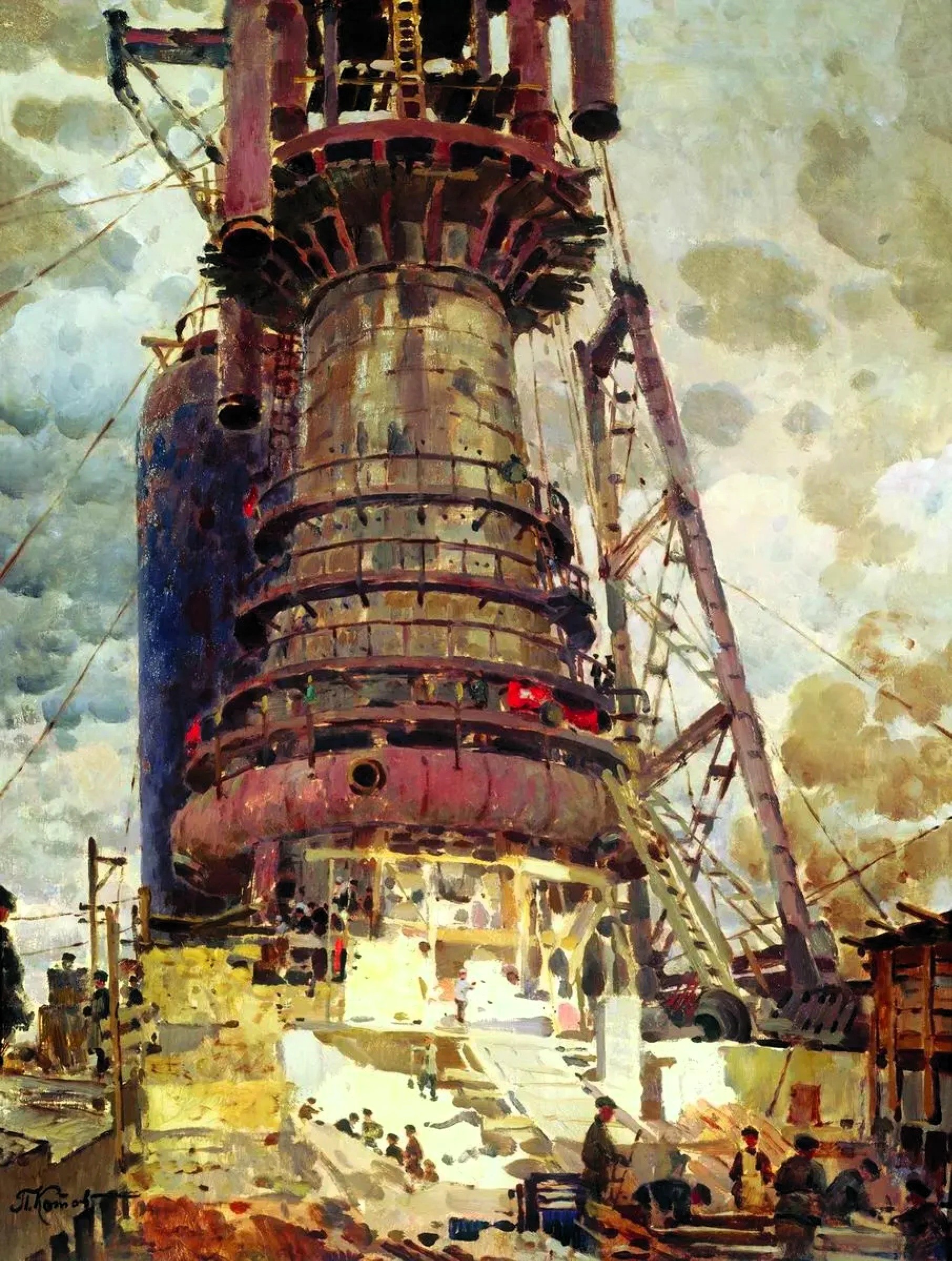Pyotr Ivanovitj Kotov: Højovnen ved Kuznetskstroj, 1931