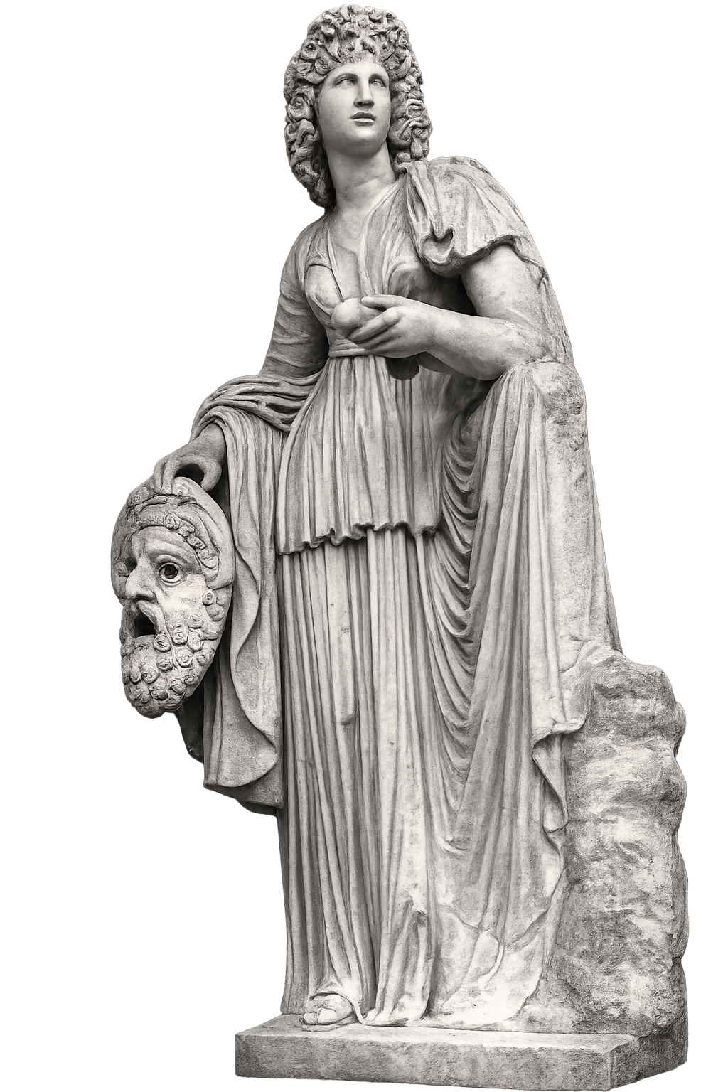 Den romerske marmorstatue af Melpomene, tragediens muse – Glyptoteket, København