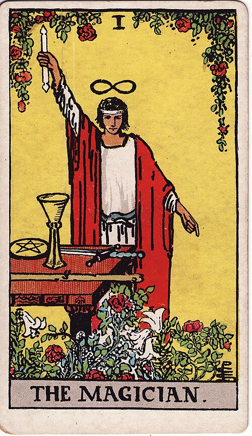 Tarotkortet Magikeren (I) fra Rider-Waite-tarotten