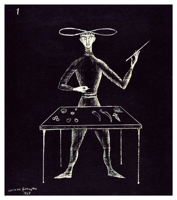 Leonora Carringtons tarotkort Magikeren, ca. 1955