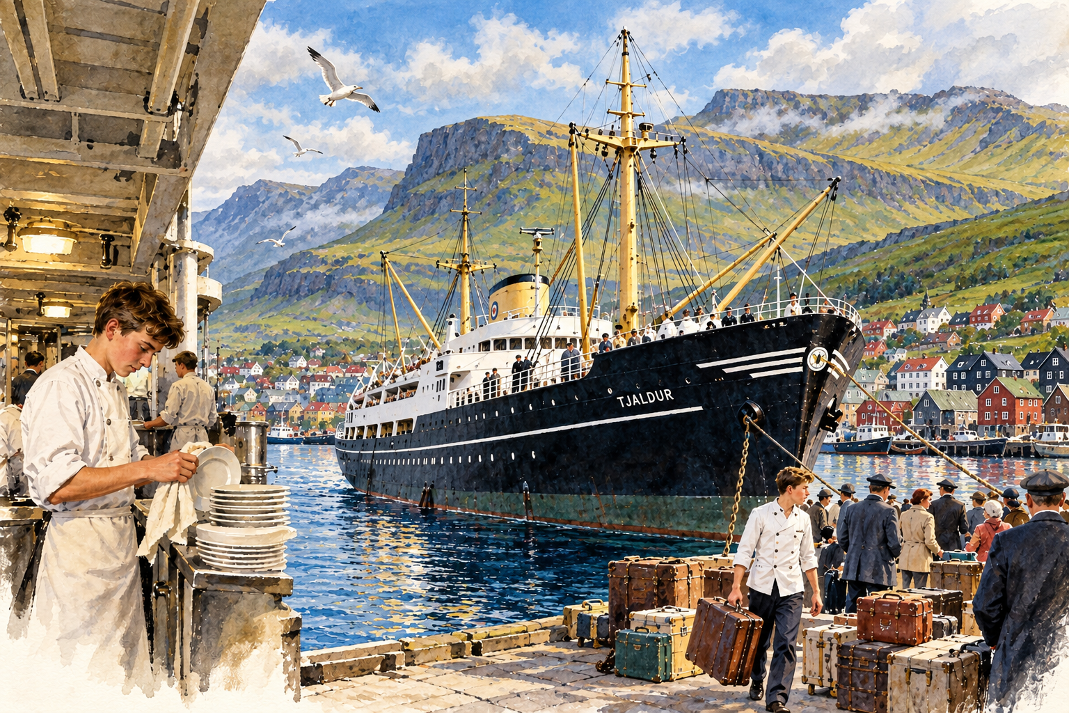 Færøsk rapsodi – kunstnerisk fortolkning af erindringer fra M/S Tjaldur i begyndelsen af 1960'erne